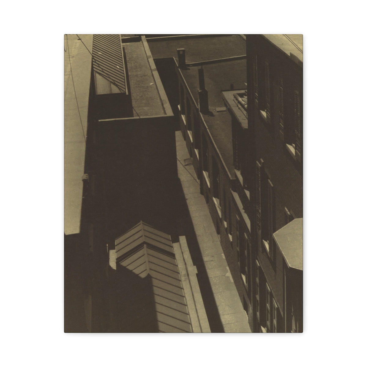 View of Rooftops — Morton Schamberg, 1917